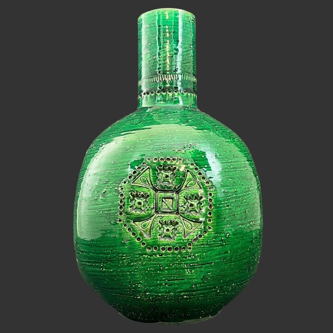 Aldo Londi Bitossi Green Lacquered Ceramic Vase (1 of 6)
