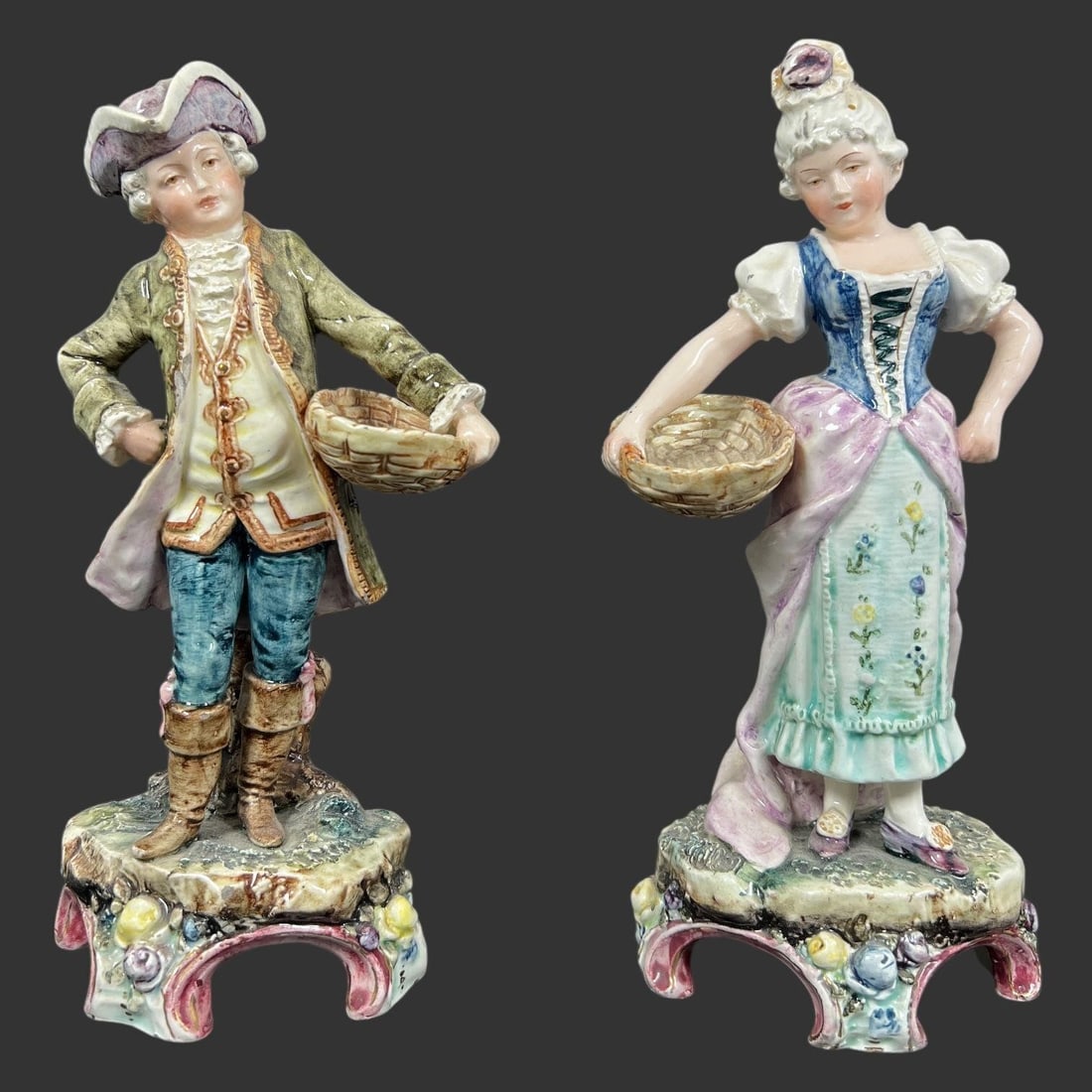 Pair of German Rococo style Porcelain Figurines (1 of 11)