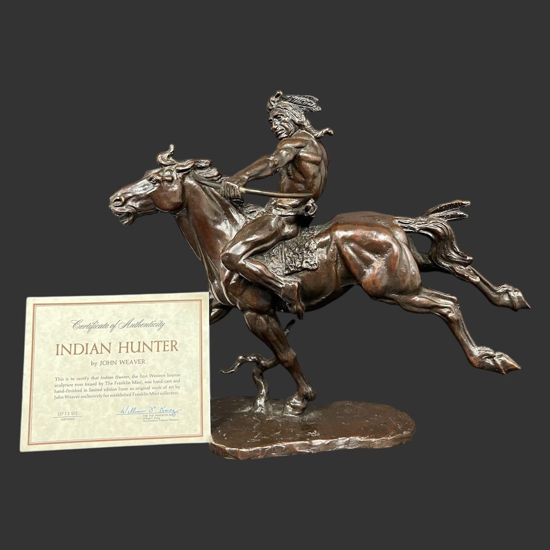 John Weaver (1920-2012) Indian Hunter Sculpture (1 of 12)