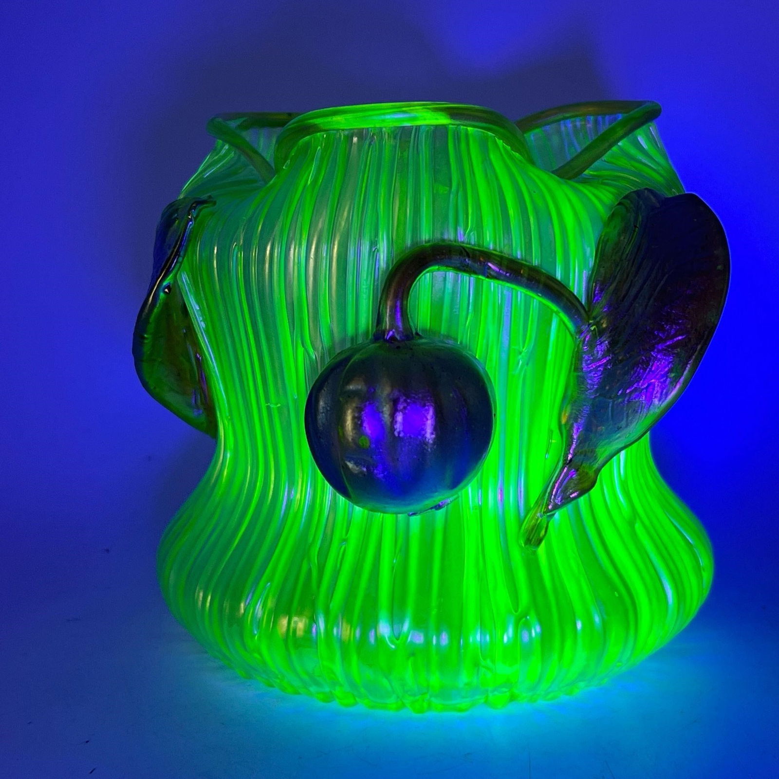 Loetz Boule-Boule Uranium Glass Vase (1 of 7)