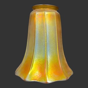 Quezal Aurene Iridescent Art Glass Lamp Shade