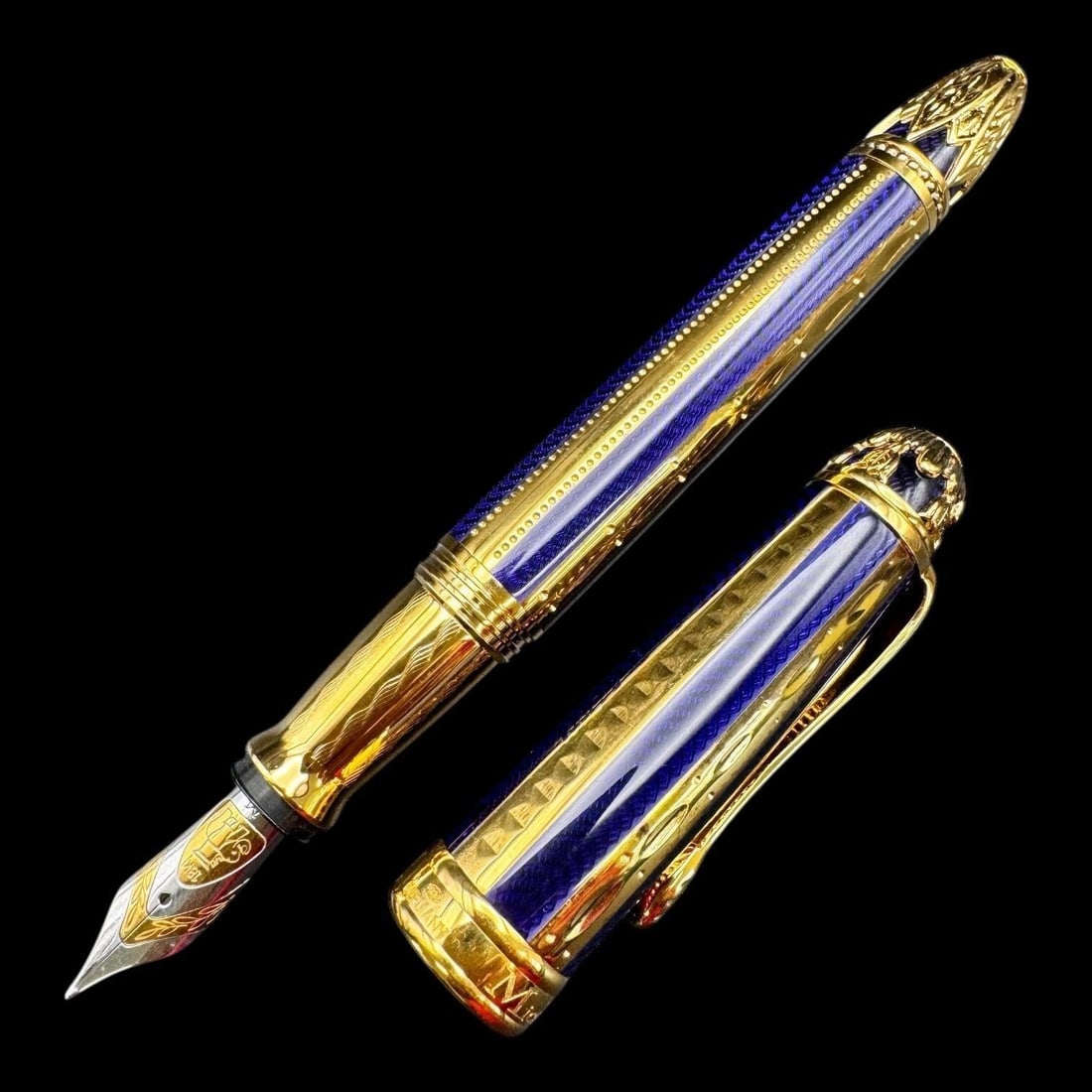 Michel Perchin Faberge Imperial Blue 18k Nib Pen (1 of 9)