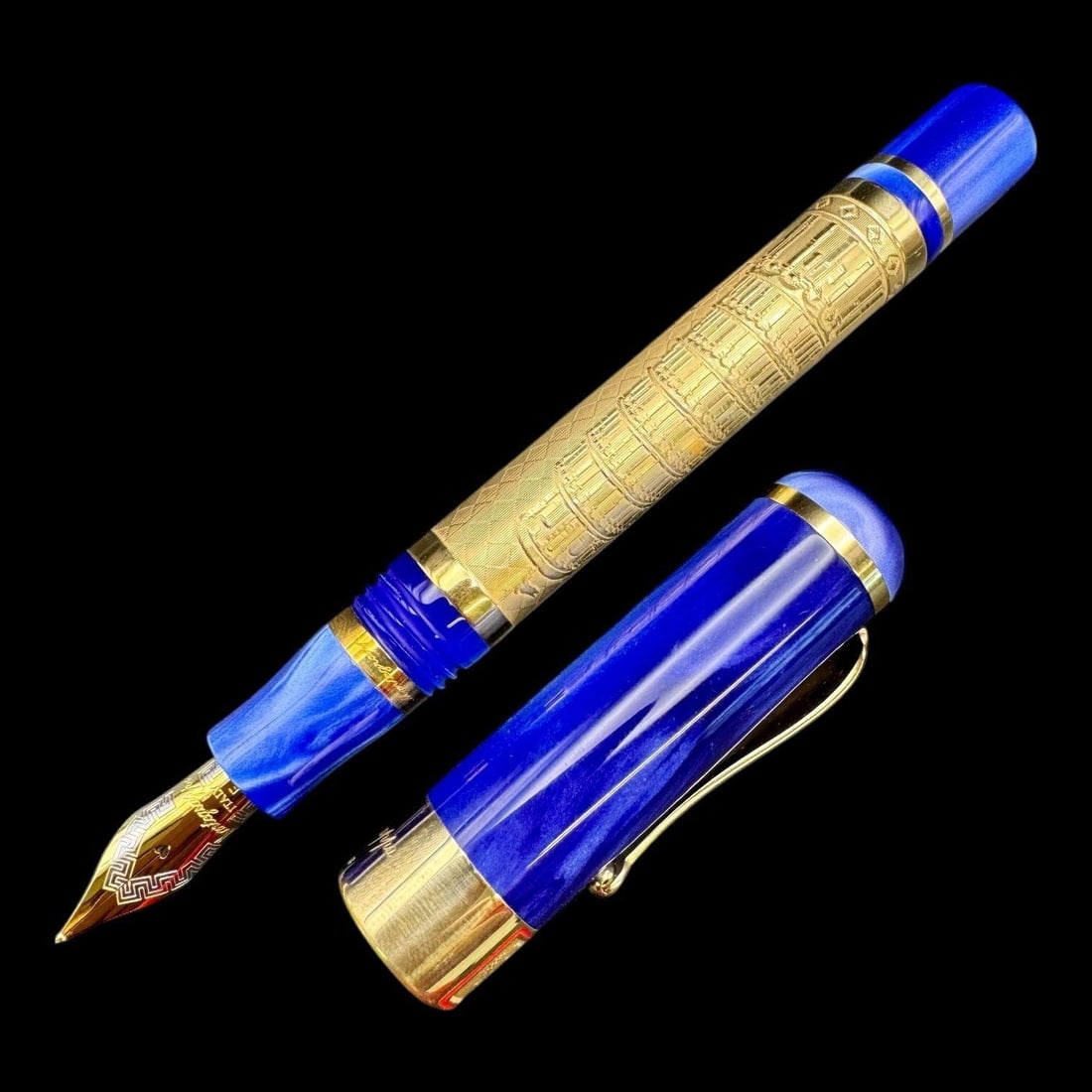 Montegrappa La Torre di Pisa fountain 18k Gold Pen (1 of 11)