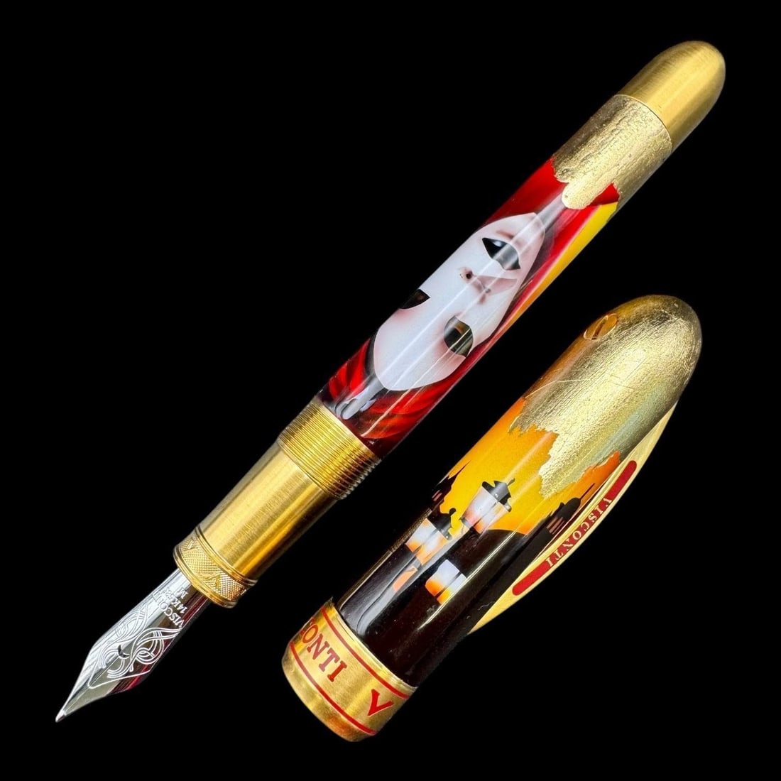 Visconti Mazzi Red Symphony 14K Fountain Pen (1 of 10)