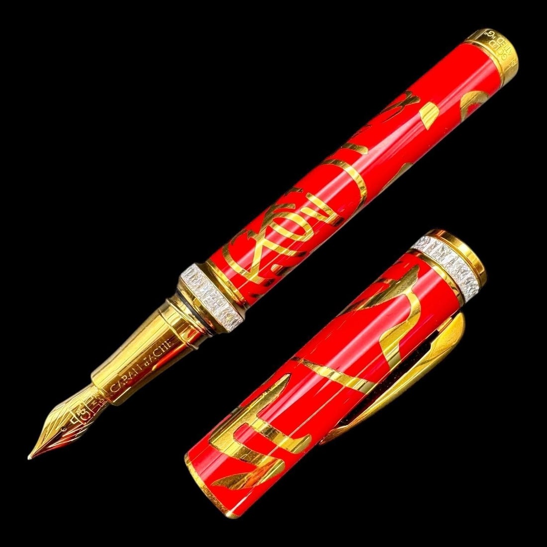 Caran d'Ache Hong Kong 1997 18K Nib Fountain Pen: The pen was created to commemorate the return of Hong Kong to Chinese sovereignty in 1997. It was designed by the architect and artist Tao Ho, who also designed the Hong Kong flag. A limited-edition o