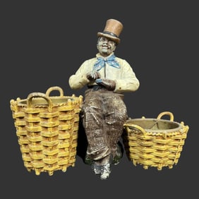 Black Americana Cast-Metal Smoking Stand