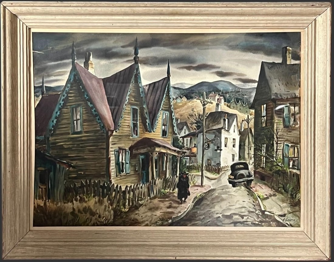 Henry Gasser (NJ, 1909-1981) Watercolor Painting (1 of 8)