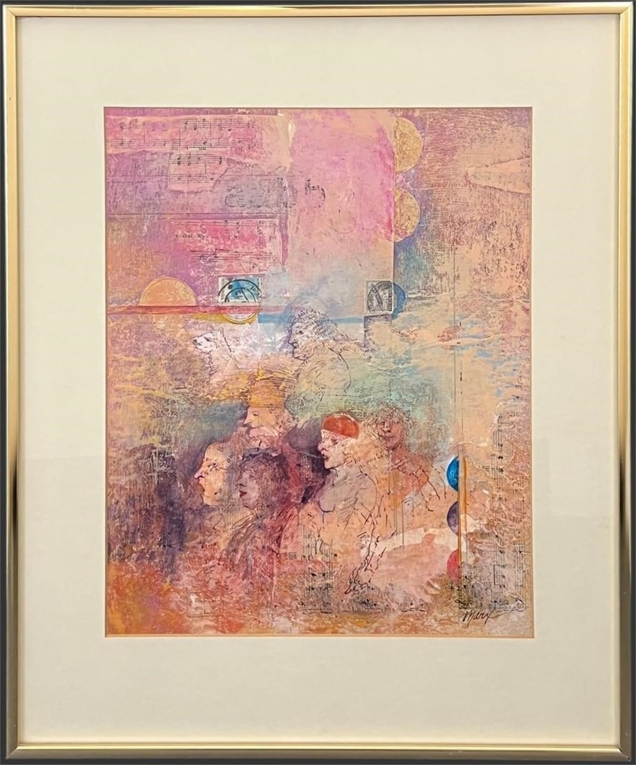 Marcia Marx (1931-2005) Mixed Media Painting (1 of 6)