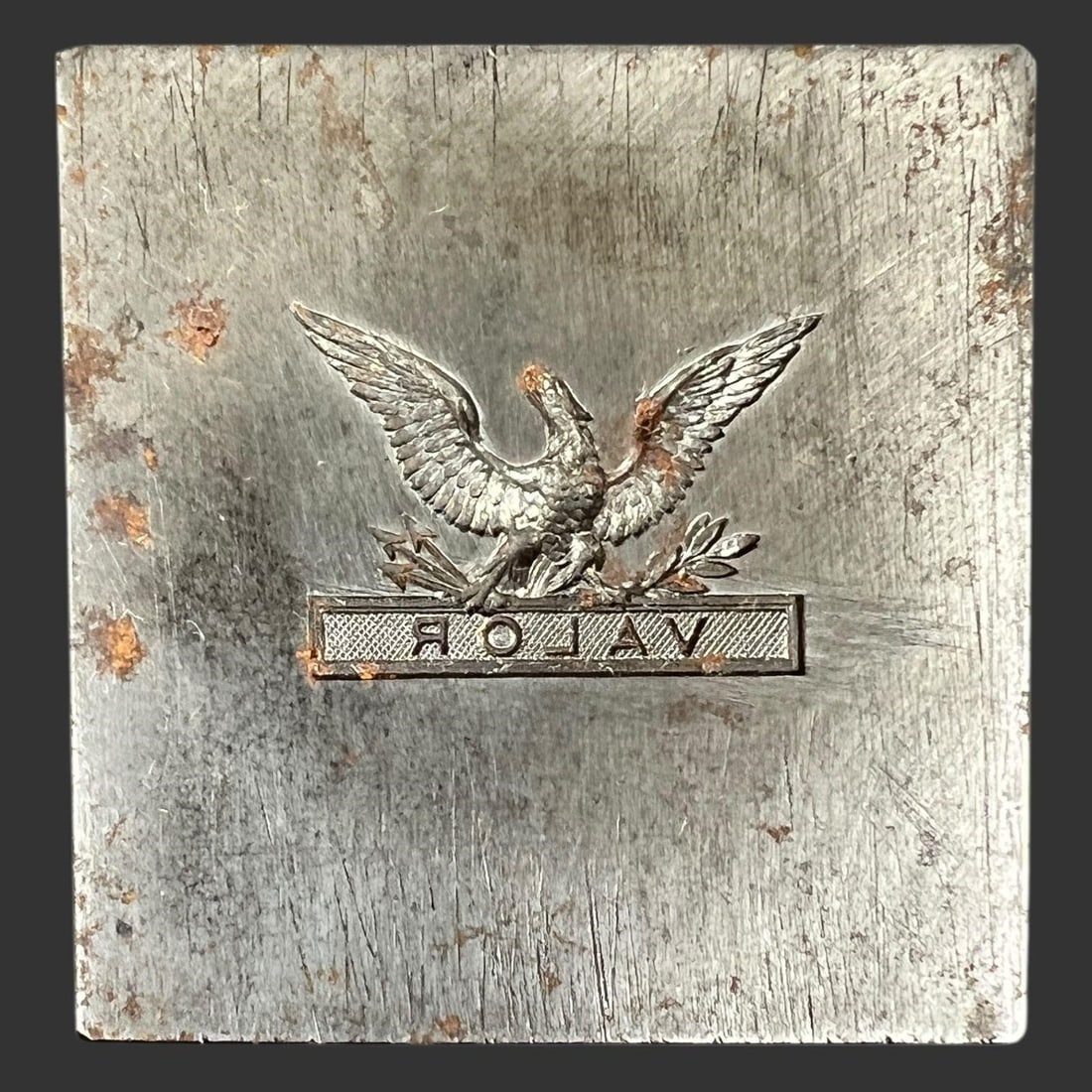 US Military Eagle & Valor Steel Die Block (1 of 4)