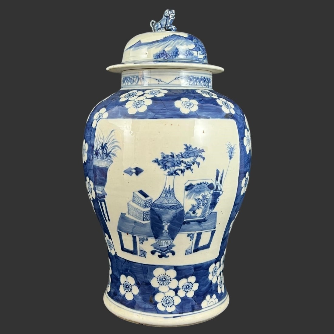Chinese Blue & White Porcelain Kangxi Ginger Jar (1 of 9)