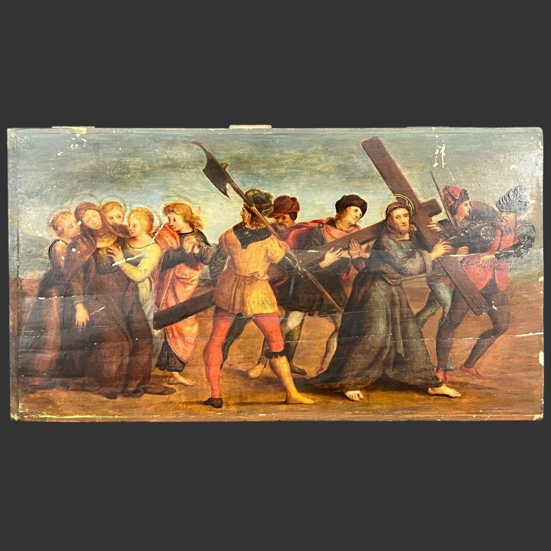 'The Procession to Calvary' Painting On Board (1 of 5)