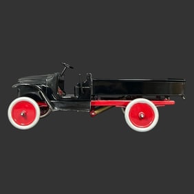 1920's Buddy "L" Pressed Steel Black Dump Truck