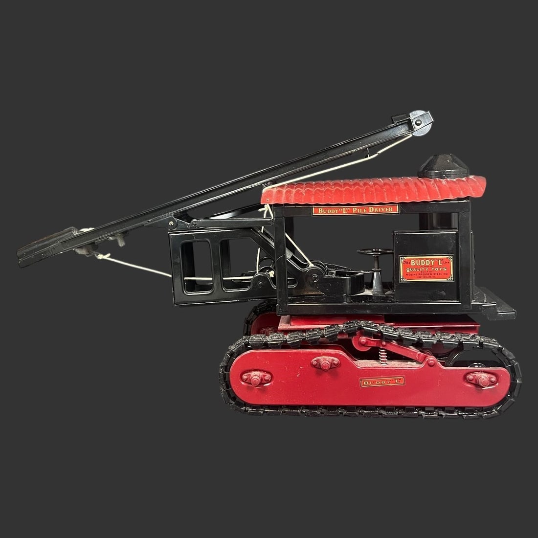 1920's Pressed Steel Buddy "L" Pile Driver Toy (1 of 8)