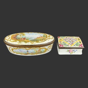 Two Continental Enamel Boxes, 19th-20th c.