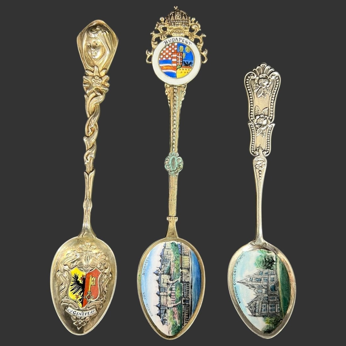 Lot of 3 Sterling Silver Souvenir Spoons (1 of 6)