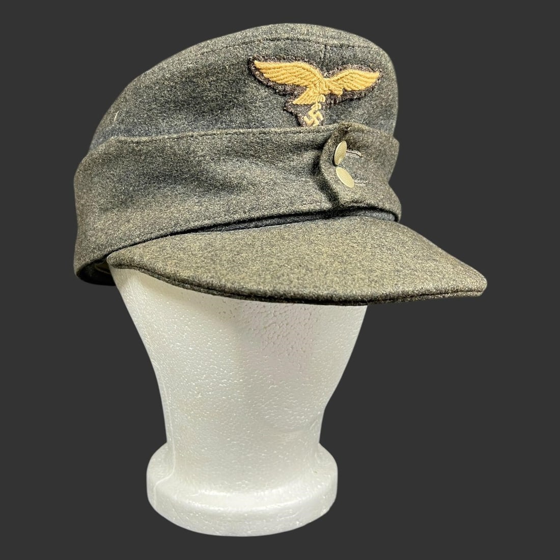 WWII German Luftwaffe M43 Field Cap Hat EM/NCOs (1 of 8)