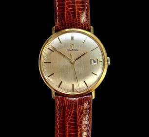 Vintage 18K Yellow Gold Omega Wristwatch