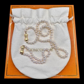 Mikimoto Akoya Pearl 18K Necklace & Bracelet Set