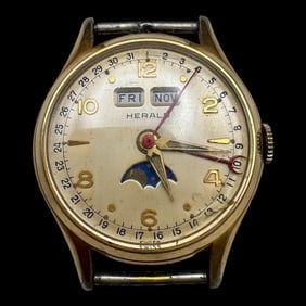 Vintage Herald Triple-Date Moonphase Wristwatch