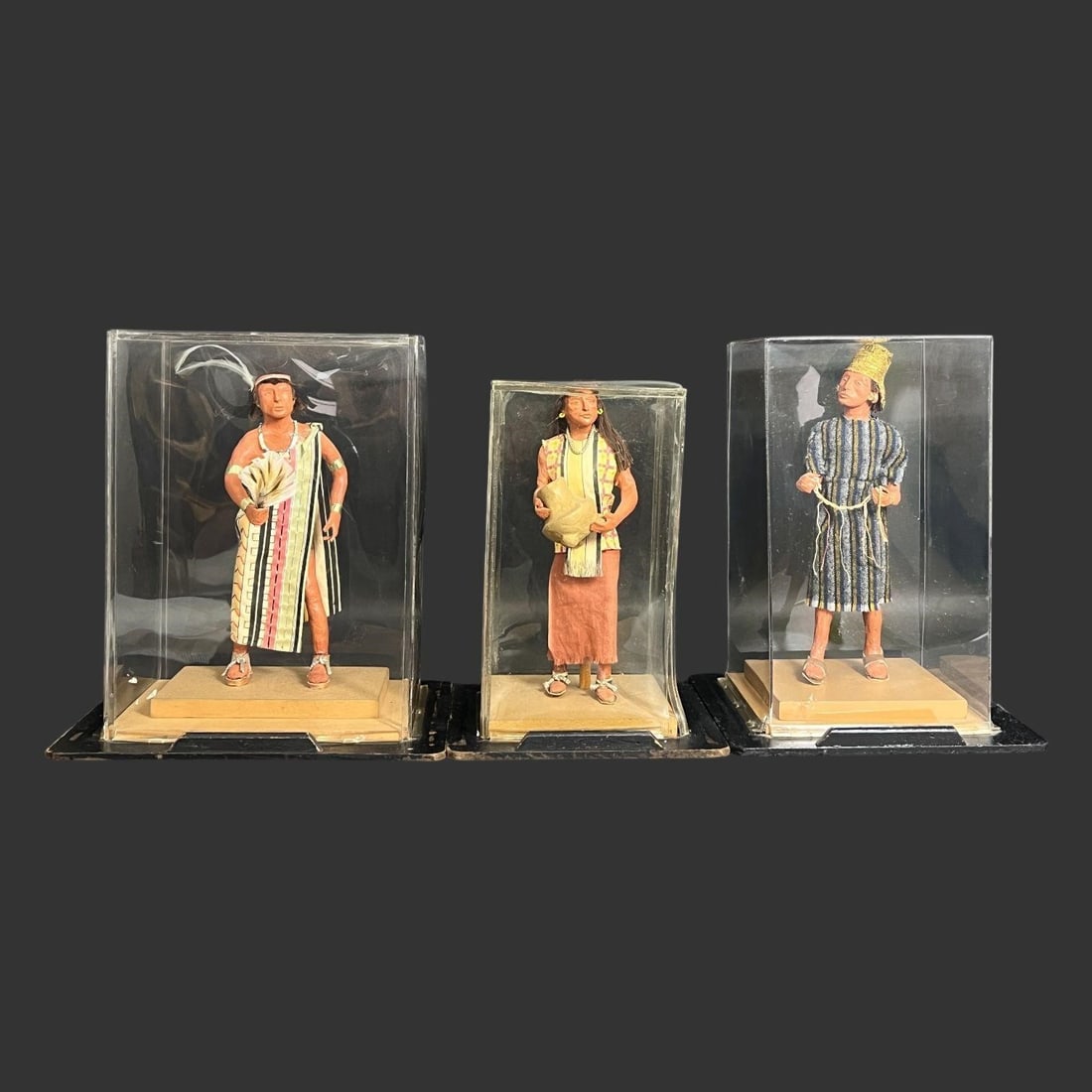 Lot of 3 Native American Figures, Ex- Museum (1 of 11)