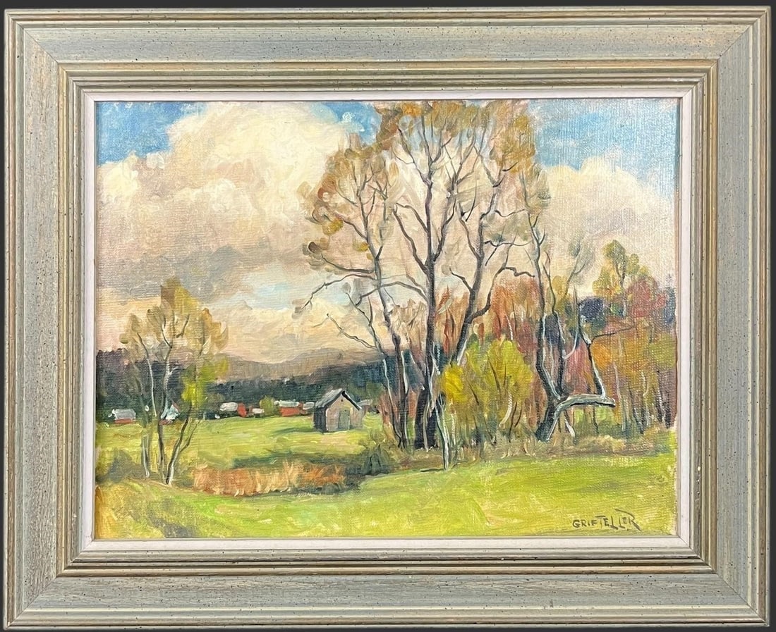 Grif Teller (1899-1993) Oil Painting on Board (1 of 6)