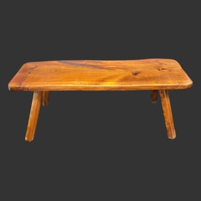 Weston Bowl Mill Vermont White Pine Table Bench