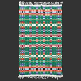 1920s Mexican Hand-Woven Blanket Serape