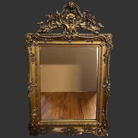 Large Rococo Baroque Ornate Gilt Mirror