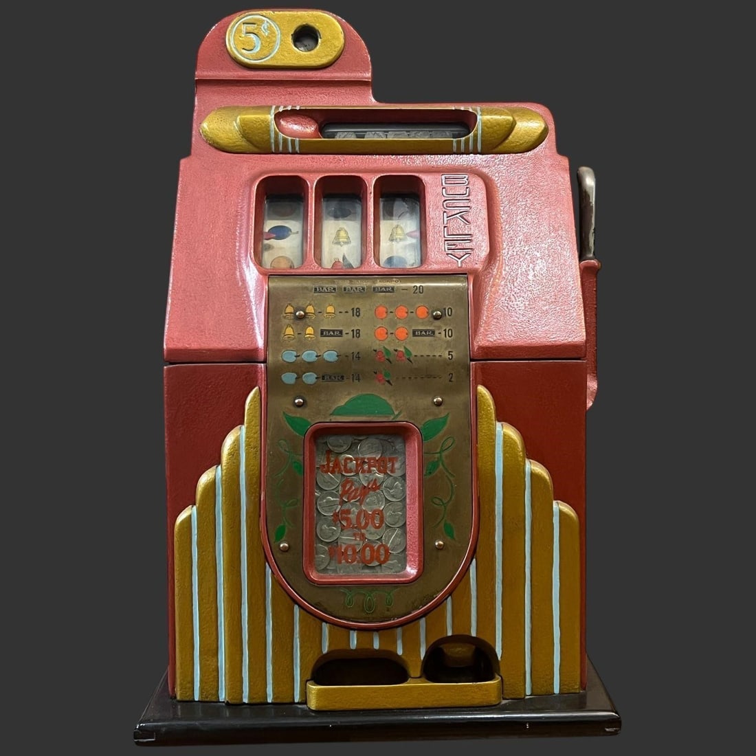 Buckley 5-Cent Coin Operated Slot Machine (1 of 10)