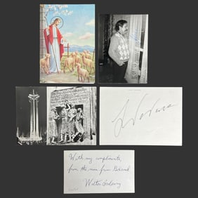 Lech Walesa Signed Solidarity Photo & Card Group