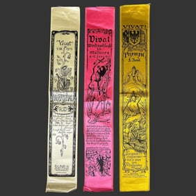 WWI German Vivat Ribbons Lot 1915 War Souvenirs