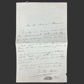 Victor Massé Signed Autograph Letter, 19th C.