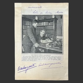Paul & Victor Margueritte Signed Portrait Page