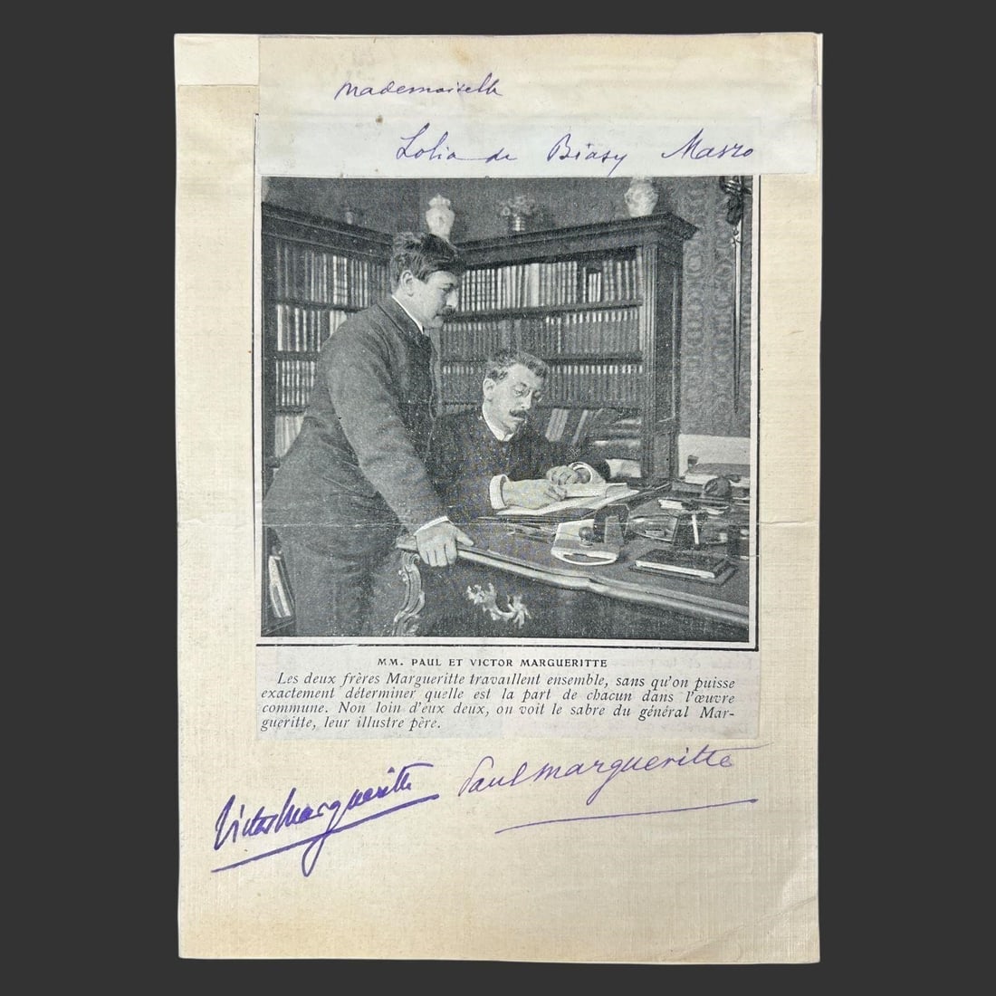 Paul & Victor Margueritte Signed Portrait Page (1 of 4)