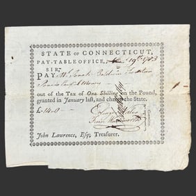 1783 Connecticut Pay Table Tax Payment Order