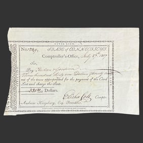 1807 Connecticut Civil List Pay Order
