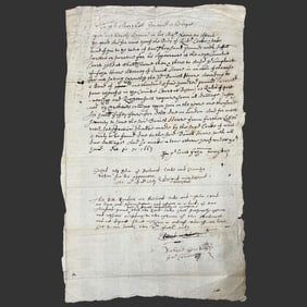1663 Massachusetts Colonial Court Deposition
