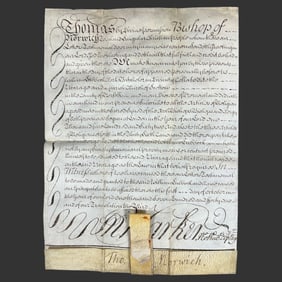 1741 Bishop of Norwich Ecclesiastical Document