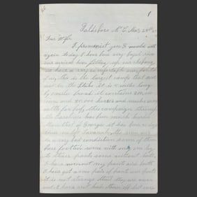 1865 Civil War Letter by Soldier J.H. Fogg