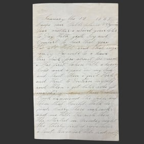 1863 Belle Plains VA Civil War Soldier Letter