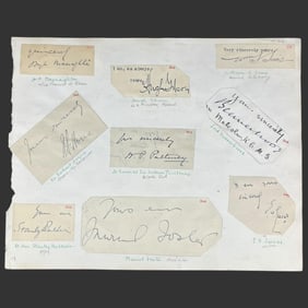 British Leaders & Nobility Autograph Sheet