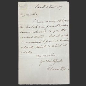 1817 Viscount Palmerston Signed Letter