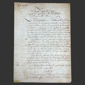 French Revolutionary Decree Signed by Danton, 1792