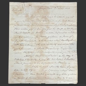 Kosciuszko Finance Letter, John Barnes (1803)