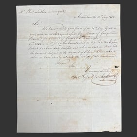 1802 Kosciuszko Finance Letter, Amsterdam  NY
