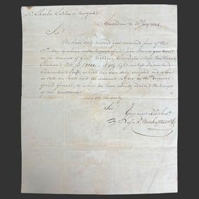 1804 Kociuszko Remittance Letter, Amsterdam