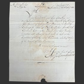 1803 Kociuszko Finance Letter, Duplicate