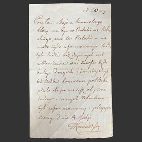 Kosciuszko Signed Military Order, 1794