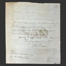 Kociuszko ALS 1801 To Napoleon's War Minister