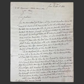 Lafayette Letter on Polish Aid, Paris 1832
